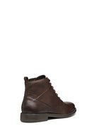 Geox Men's Brown Terence Lace-Up Leather Combat Boots | Derimod