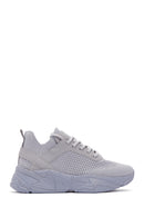 Women's Gray Thick Soled Fabric Sneaker | Derimod