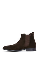 Men's Brown Suede Leather Chelsea Boots | Derimod