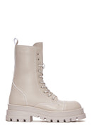 Women's Beige Thick Soled Boots | Derimod