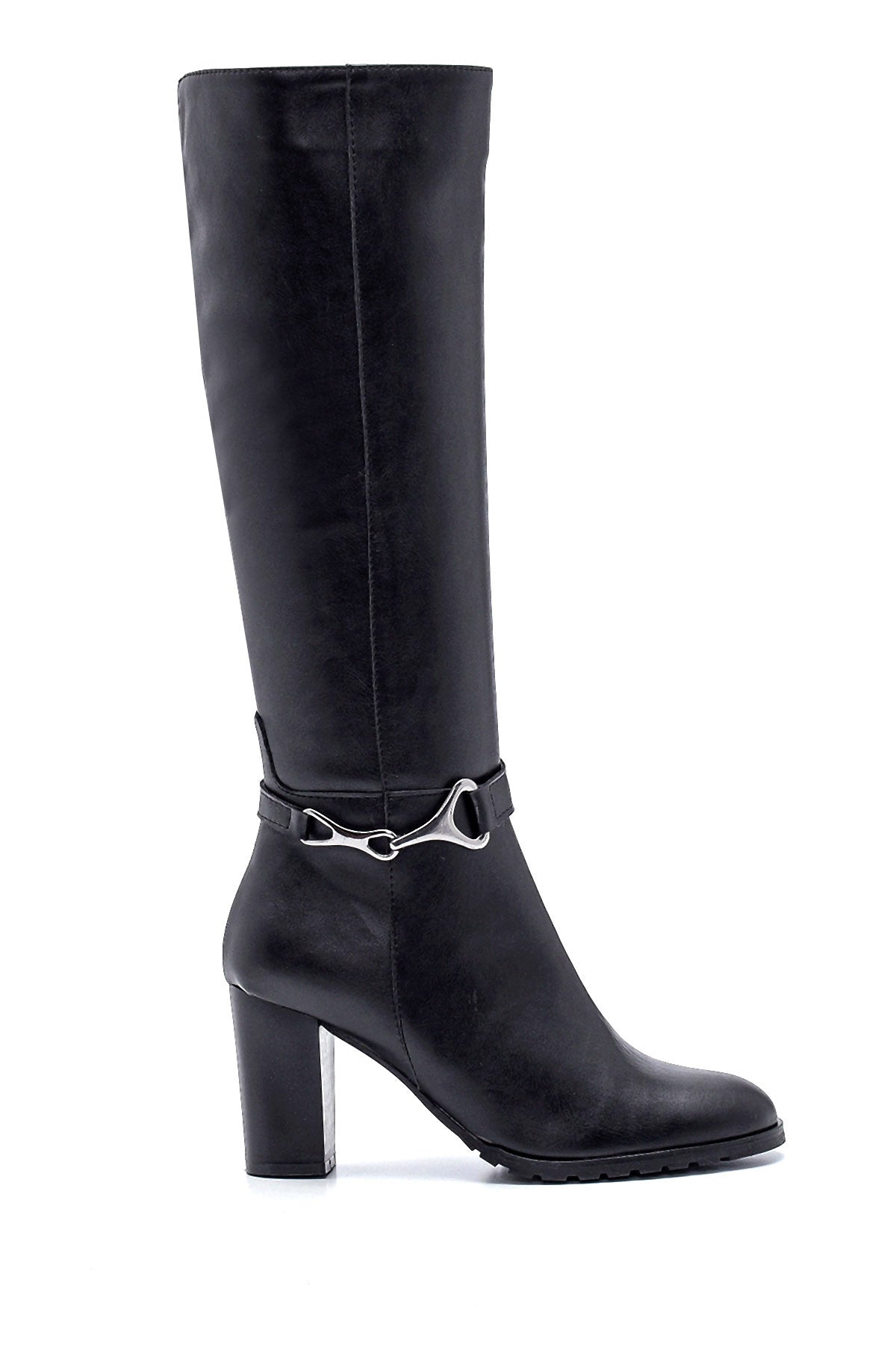 Women's Buckle Detailed Heeled Boots 21WFE251518 | Derimod