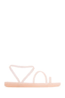 Women's Beige Transparent Jelly Flat Sandals | Derimod