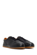 Men's Black Lace-up Leather Sneaker | Derimod