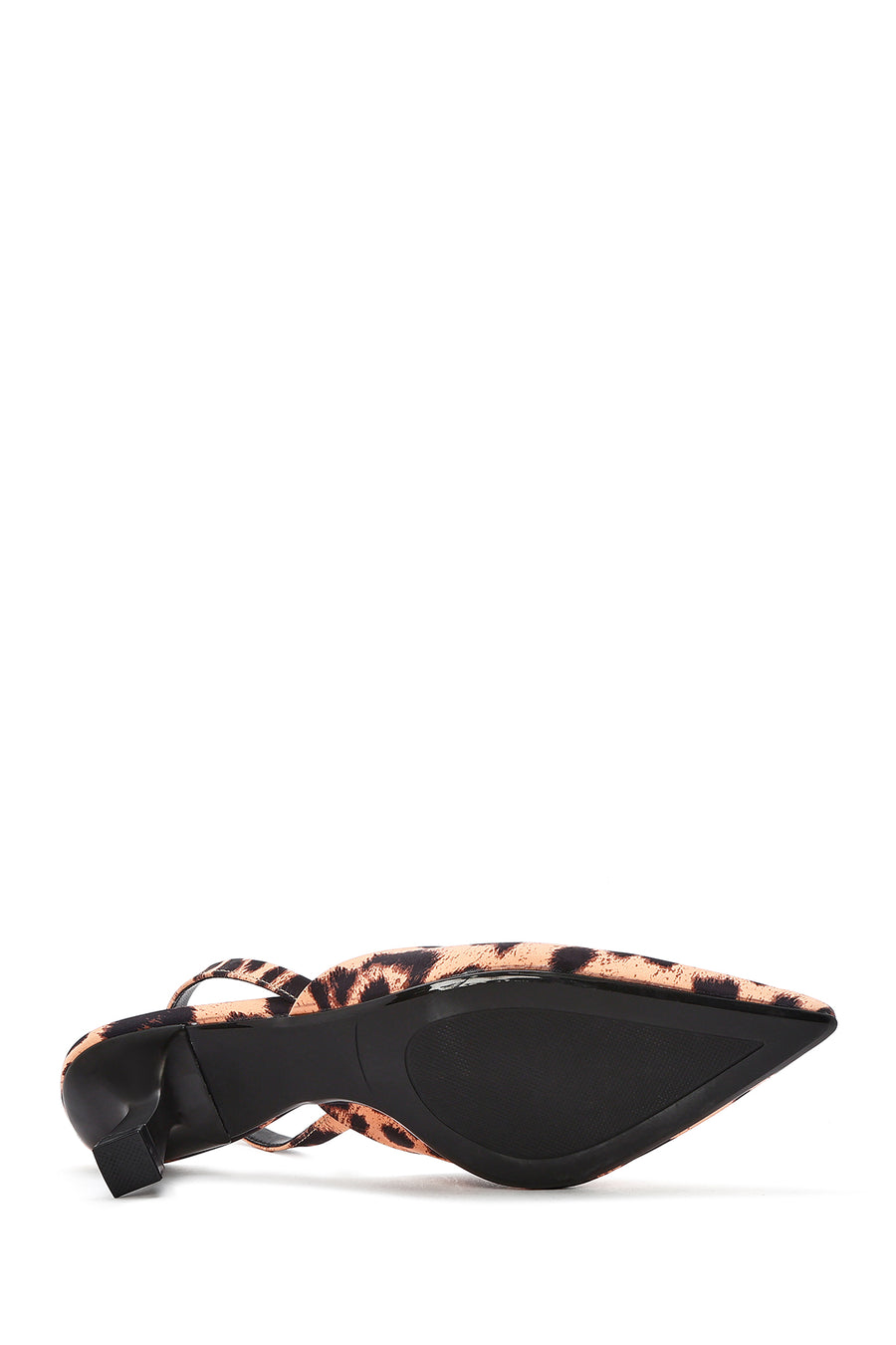 Women's Leopard Slingback Low Thin Heel Shoes