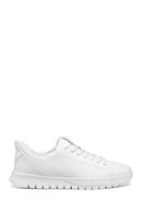 Geox Erkek Beyaz U Flextrıde Plus Bağcıklı Deri Sneaker | Derimod