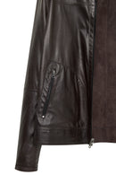 Clint Men's Brown Suede Double-Sided Leather Jacket | Derimod
