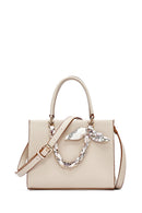 Women's Cream Long Strap Accessory Handbag | Derimod