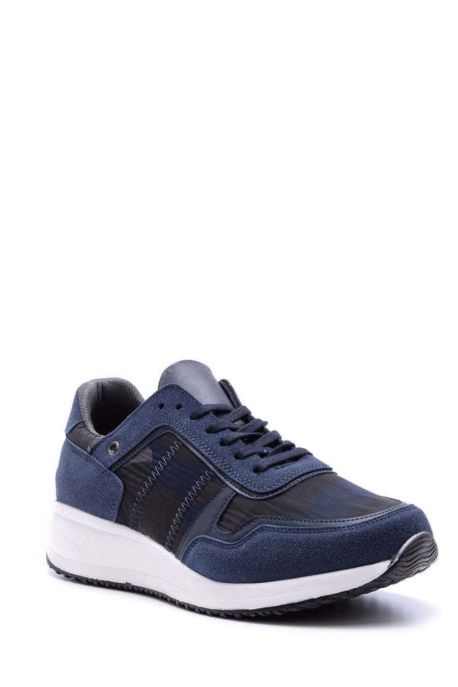 Men's High-Sole Leather Sneaker