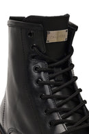 Men's Black Zippered Thick-Soled Leather Boots | Derimod