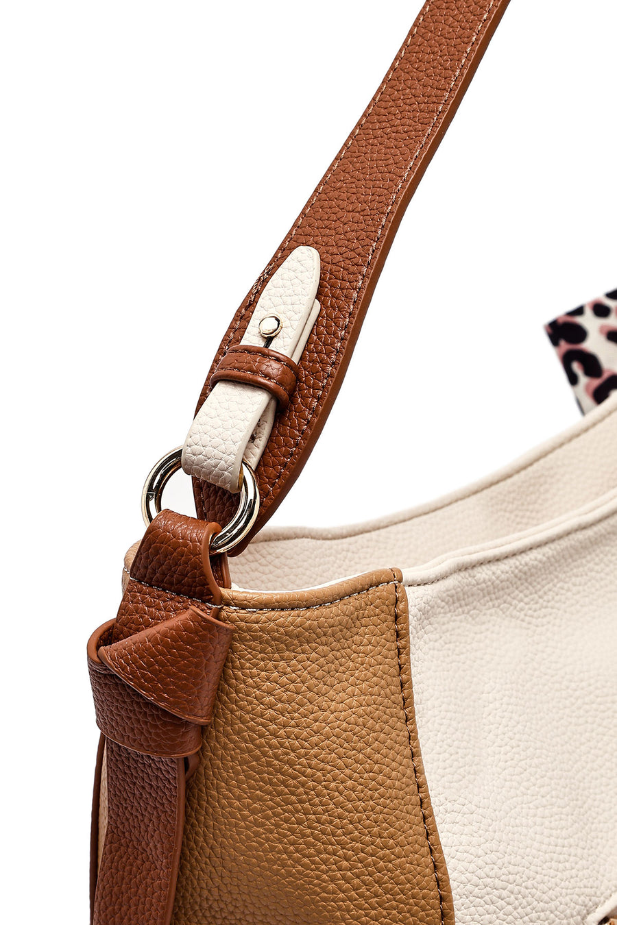 Women's Beige Long Strap Classic Shoulder Bag