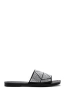 Women's Black Stone Slippers | Derimod