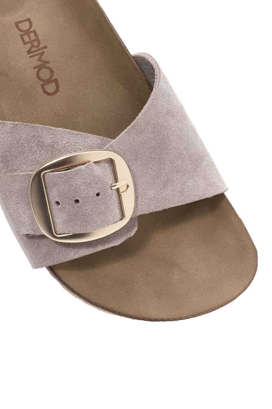 Women's Mink Buckled Suede Leather Slippers