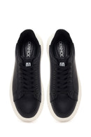 Men's Black Lace-Up Thick Sole Sneaker | Derimod