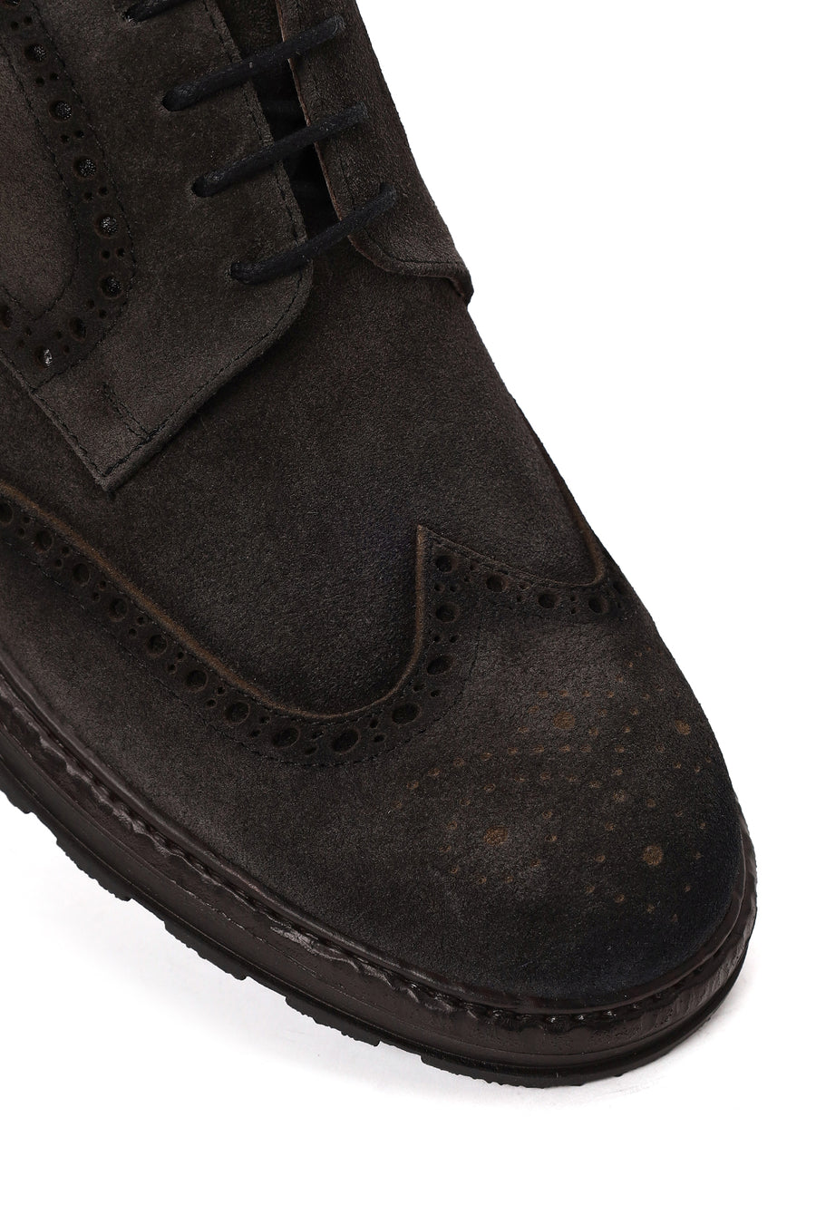 Male Anthracite Lace-up Suede Casual Shoes