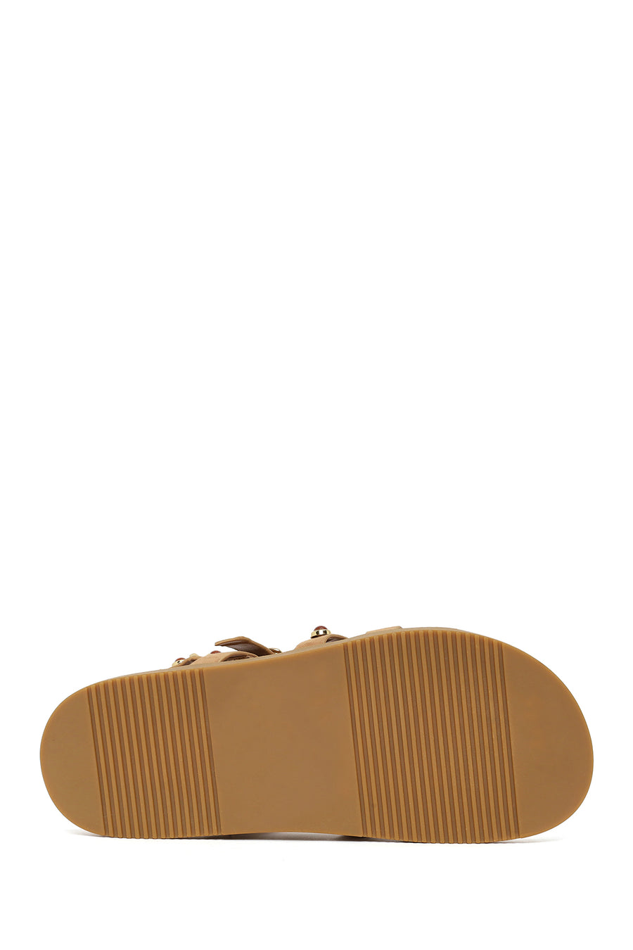 Woman Beige Rhinestone Suede Sandals