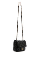 Women's Black Long Strap Quilted Crossbody Bag | Derimod