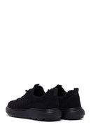 Derimod Zero Male Black Lace-Up Thick-Soled Fabric Sneaker | Derimod