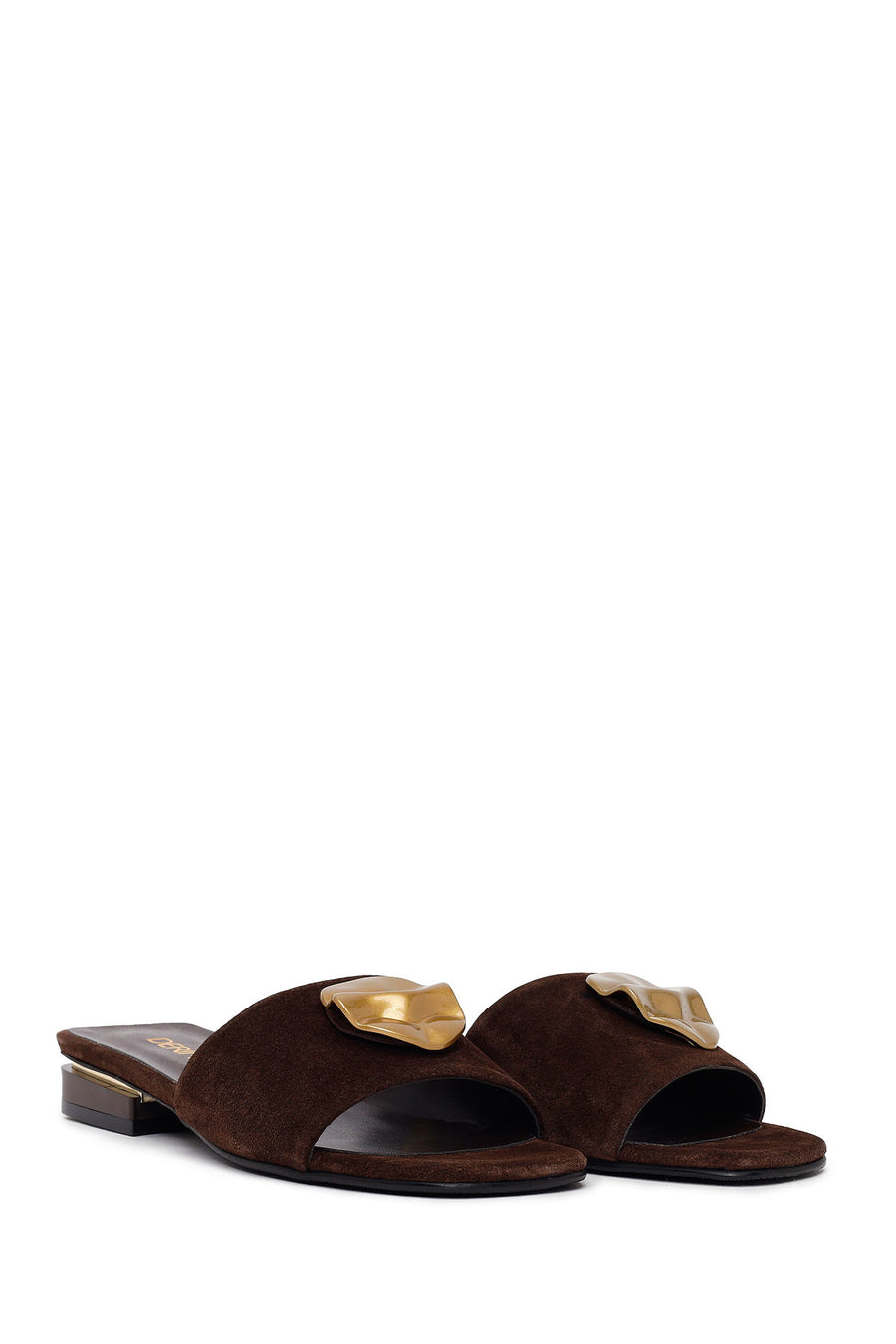 Woman Brown Suede Slipper