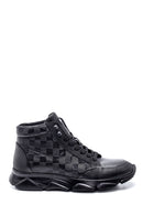 Men's Leather Square Patterned Boots | Derimod