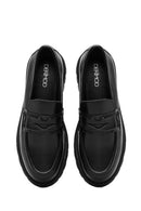 Kadın Siyah Deri Maskülen Loafer | Derimod