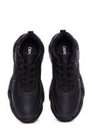 Women's Black Thick Soled Sneaker | Derimod