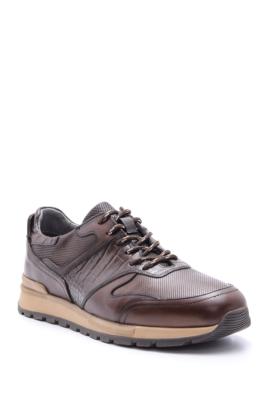 Men's Crocodile Detailed Leather Sneaker