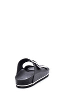 Women's Black Double Buckle Slippers | Derimod
