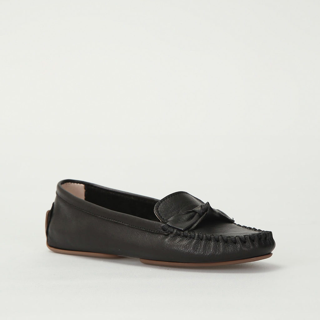 Siyah Kadın Deri Loafer