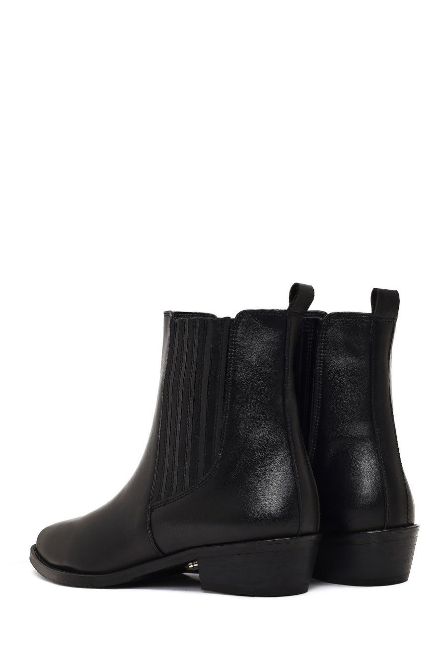 Women's Black Leather Chelsea Boot