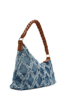 Women's Blue Jean Fabric Shoulder Bag | Derimod