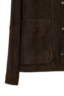 Shoe Male Brown Suede Shirt Jacket | Derimod
