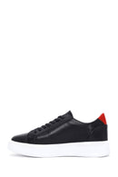 Men's Black Leather Thick Soled Sneaker | Derimod