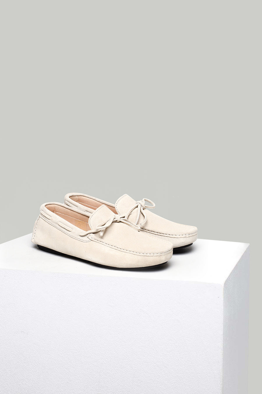 Men's White Suede Leather Shoes