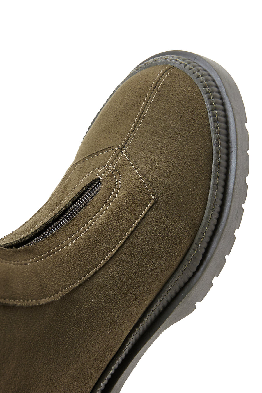 Women's Khaki Zipper Boots