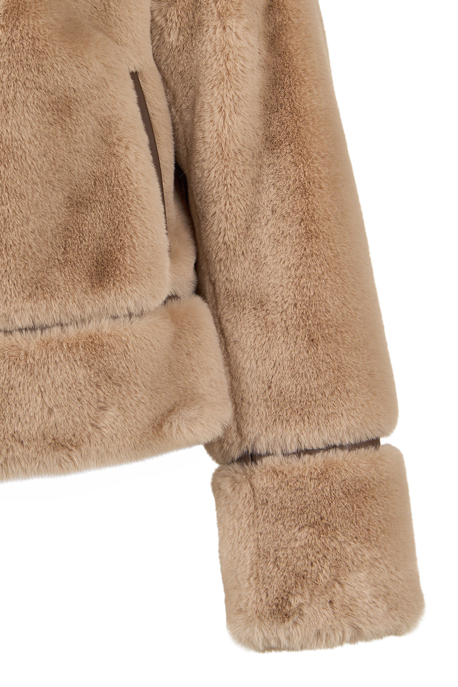 Livigno Woman Beige Short Teddy Coats
