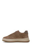 Male Mink Lace-up Thick-Soled Suede Leather Sneaker | Derimod