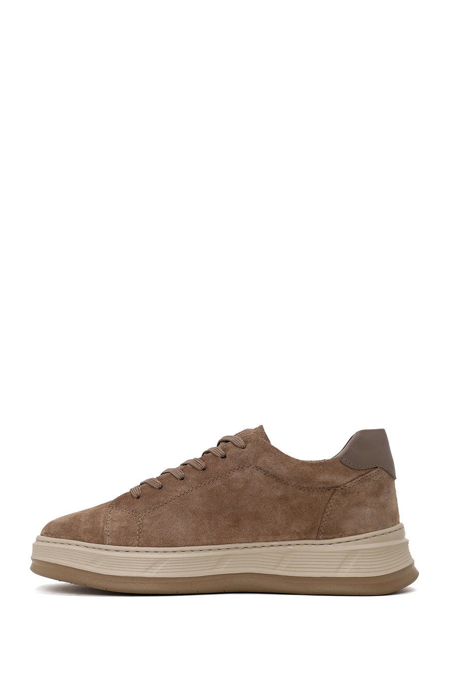 Male Mink Lace-up Thick-Soled Suede Leather Sneaker