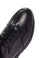 Men's Black Lace-up Leather Sneaker | Derimod