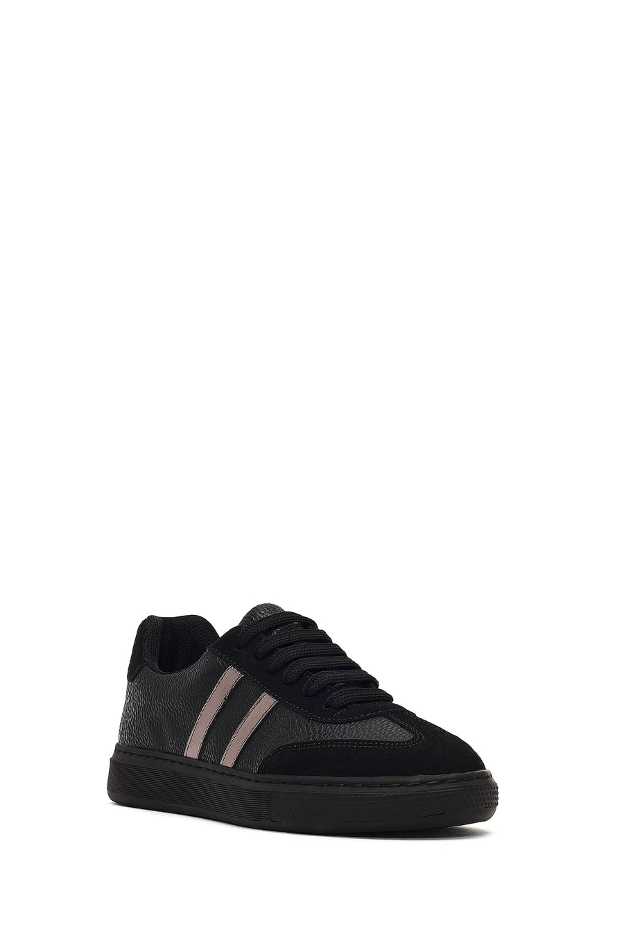 Woman Black Lace-Up Sneakers