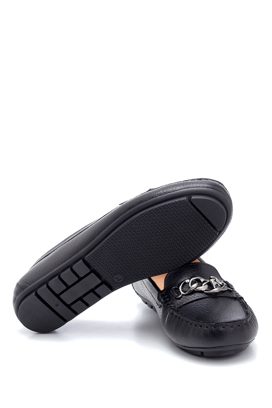 Kadın Deri Zincir Detaylı Loafer