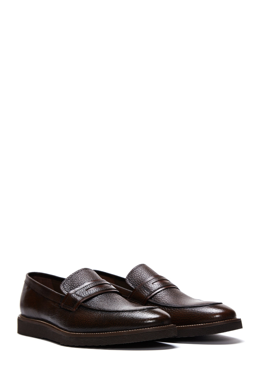 Erkek Kahverengi Deri Casual Loafer