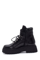 Women's Black Leather Buckle Thick Soled Boots | Derimod