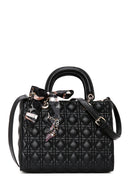 Women's Black Long Strap Quilted Handbag | Derimod