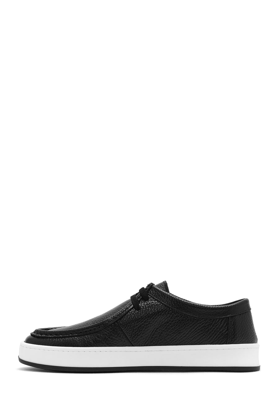 Men's Black Lace-up Leather Casual Shoes