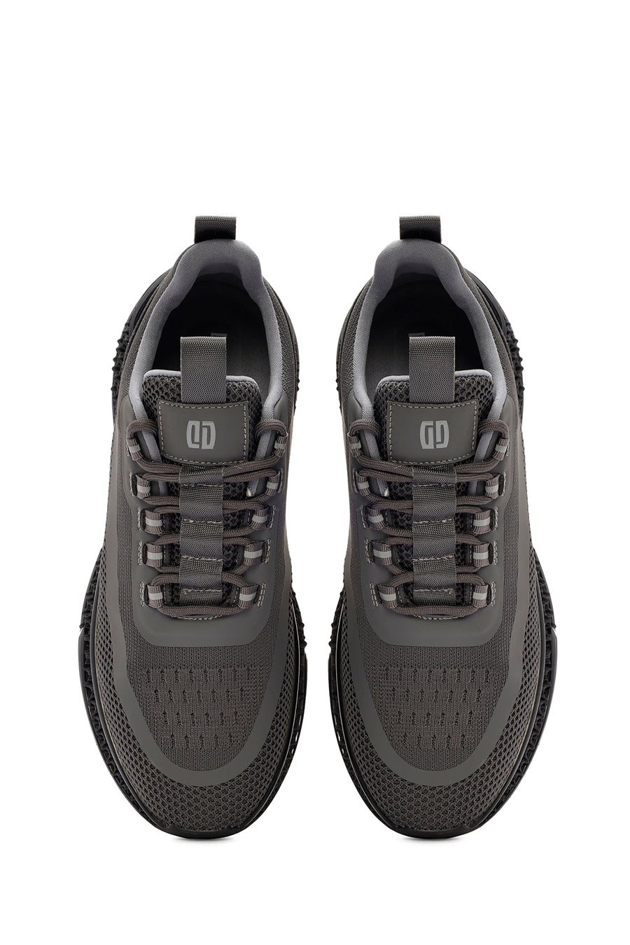 Derimod Zero Men's Grey Thick-Soled Laced Fabric Sneaker