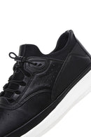 Men's Black Leather Sneaker | Derimod