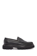 Men's Black Leather Loafer | Derimod