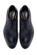 Men's Navy Blue Leather Classic Shoes | Derimod