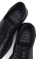 Derimod Fly Male Navy Blue Lace-Up Thick-Soled Leather Casual Shoes | Derimod