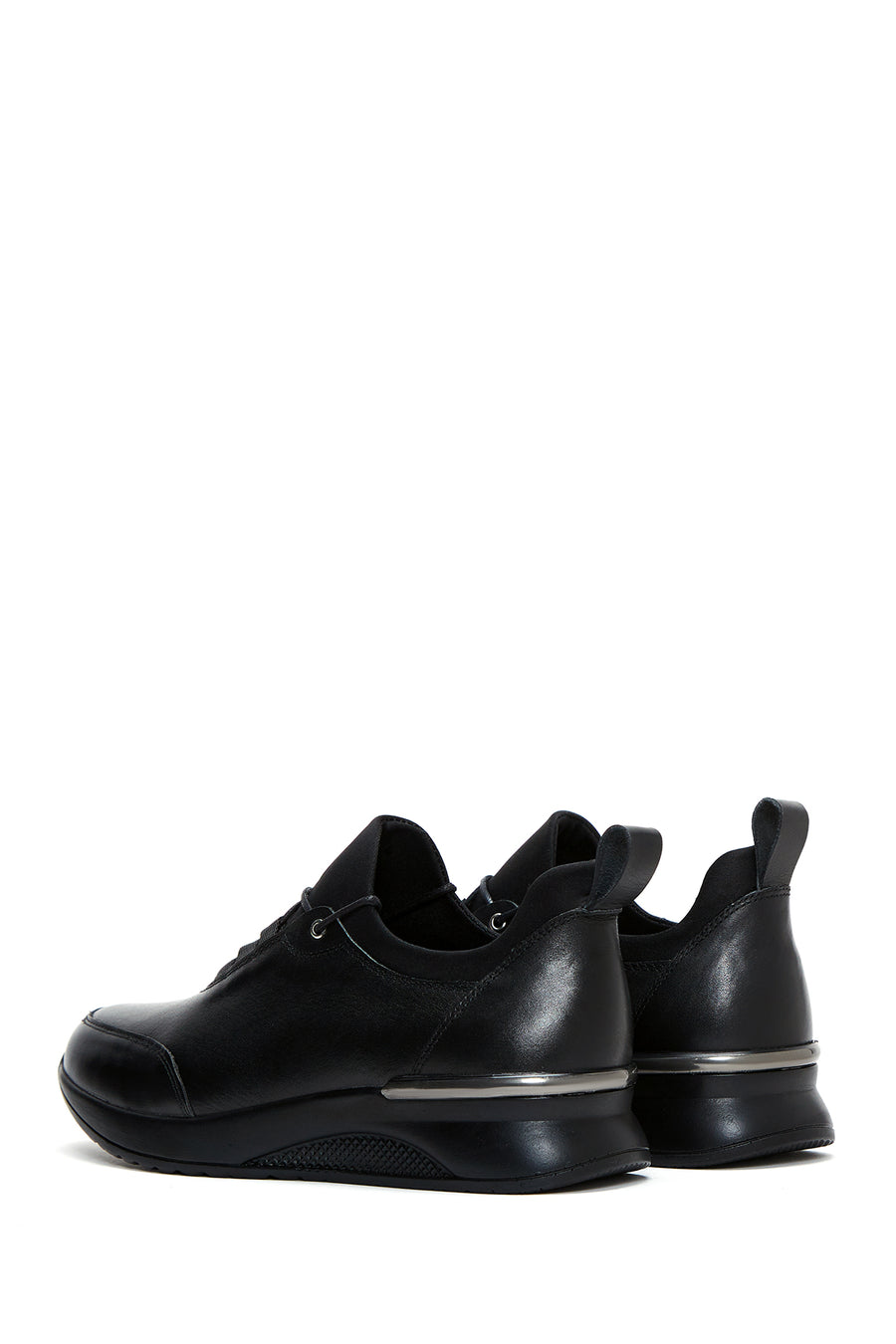 Kadın Siyah Deri Sneaker